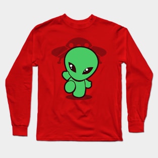 Funny Cute Kawaii Alien ET Etraterrestrial UFO Alien Meme Long Sleeve T-Shirt
